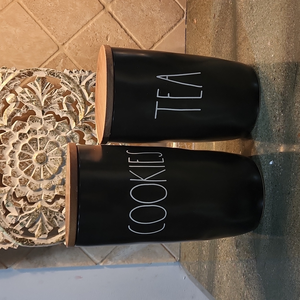 Rae Dunn Cookies & Tea Cellar in Black *NEW*